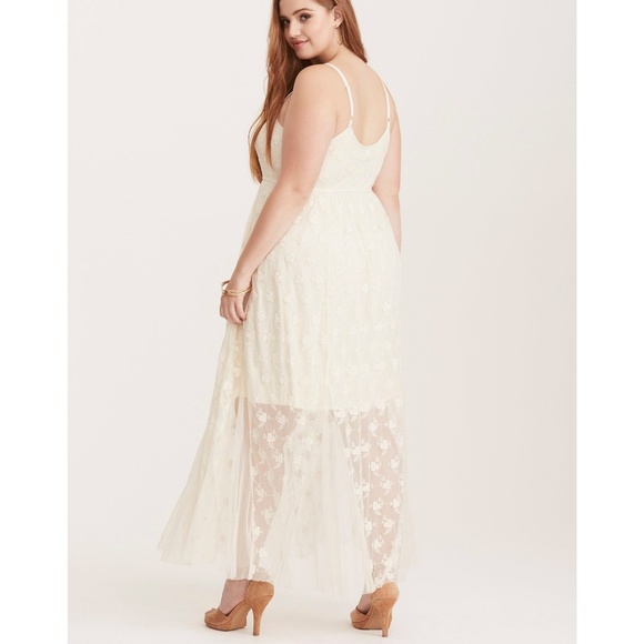 NWT Torrid Mixed Lace Maxi Dress - Picture 3 of 3